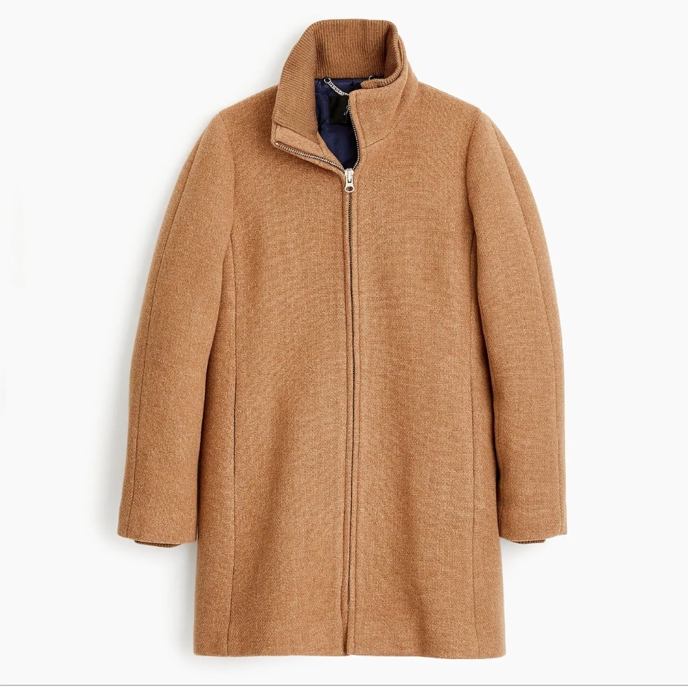 J. Crew Lodge Coat Stadium Wool Heather Acorn
